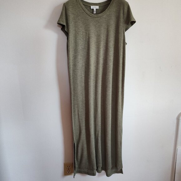 Ladies SZ XL Jessica Simpson Green Midi Dress - Picture 1 of 3